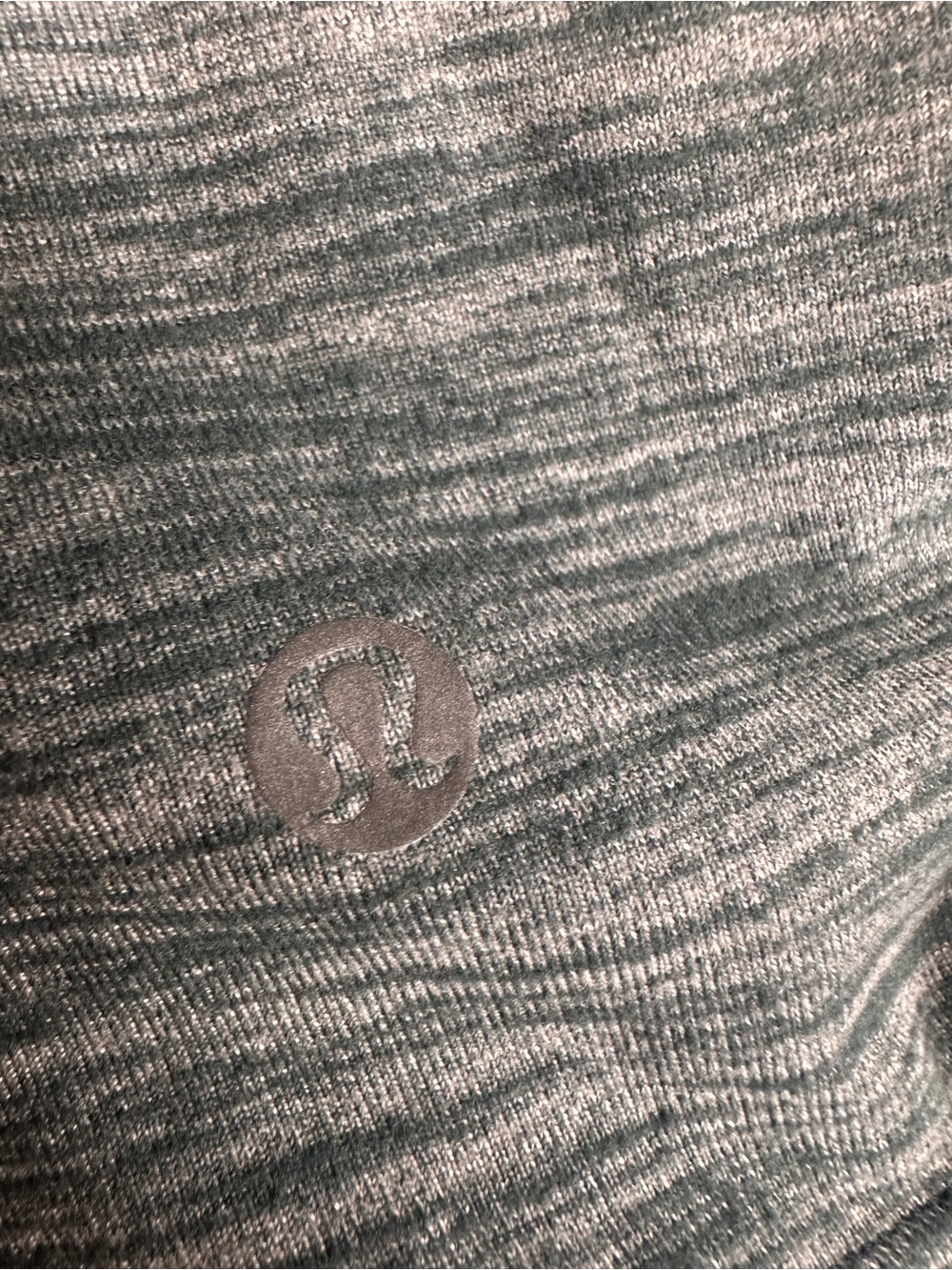 Heathered Teal Grey Long Sleeve Crew Top - Picture 10 of 11